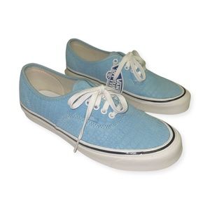 vans mens 10 light blue suede faux snakeskin